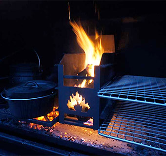 buiten koken op hout-gent
