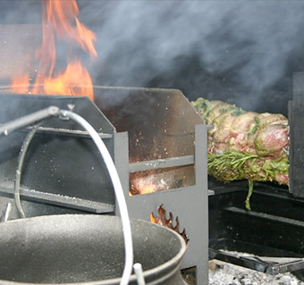buiten koken op hout-gent